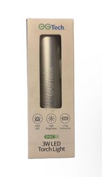 EG Tech 3W USB Rechargeable LED Torch Light Flashlight In Silver.