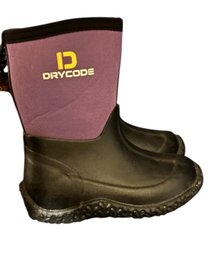 Dry Code Purple Rubber Boots. Toddler Size 10