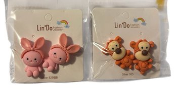 Two Pair Of Lindo Fashion Jewelry Earrings. New