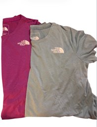 2-North Face Short-Sleeve Simple Dome Tees. Size Medium.
