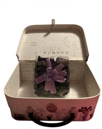 Decorative Suitcase Holding A Package Of Dofta Potpourri