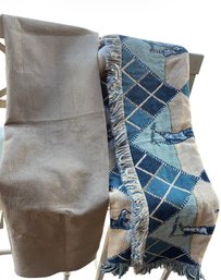 Throw Blanket And Fabric Piece