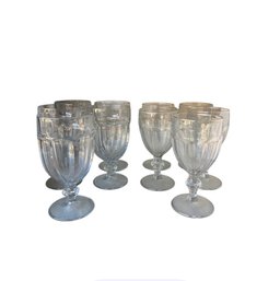 Set Of Vintage Libbey Duratuff Gibraltar Clear Stemmed Goblets