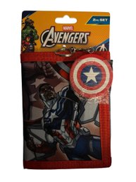 Marvel Avengers Wallet & Keychain New
