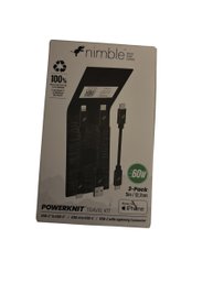 Nimble Powerknit Travel Kit 3-pack 5in Charging Cords