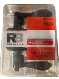 Olivia Keyed Entry Door Lever Set In An Antique Bronze Finish