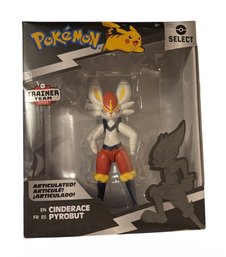 Pokmon Select Cinderace Articulated Action Figure By Jazwares  6-Inch Collectible Toy