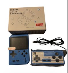 Game Box Plus' Handheld Retro Gaming Console & Controller In Blue.