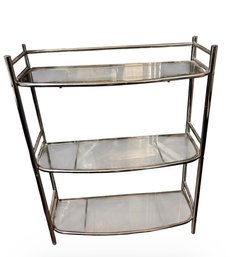 3-tier Chrome And Glass Organizer Shelf