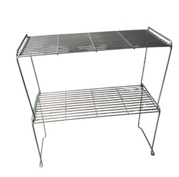 Kuber Industries 2 Pcs Stainless Steel Kitchen Storage Rack