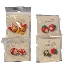 4 Pair Of Silver 925 LilDo Children's Earrings