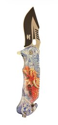 8inch Superbe Couteau Pliant Dragon Du Fey Heroic Fantasy Gothique Pocket Knife