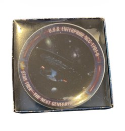Hamilton Gifts Star Trek: The Next Generation U.S.S. Enterprise NCC-1701-D Mini Collector's Plate.