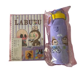 Labubu Water Bottle And Notebook