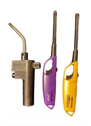 Bernzomatic TS2000 Trigger Start Torch Head & 2 Scripto Aim 'n Flame II Multi-Purpose Lighters