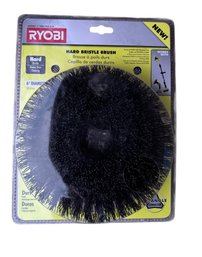 Ryobi 6 In. Hard Bristle Brush (Model A95HB1) Designed For Heavy-duty Cleaning.