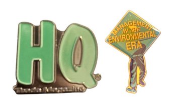 Collectible Vintage Promotional Or Commemorative Enamel Pins.