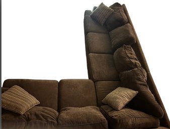 Large Sectional Couch-Brown