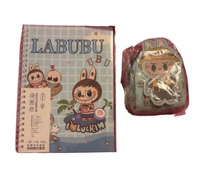 Labubu Mini Backpack & Notebook