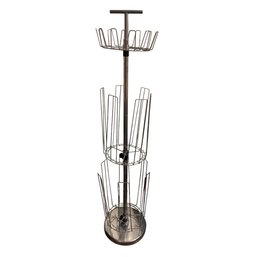 3-Tier Revolving Shoe And Boot Rack In Chrome