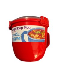 Sistema Large Soup Mug. New. Red.