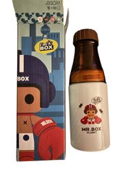 Mr. Box Planet Beverage Bottle And Its Accompanying Box