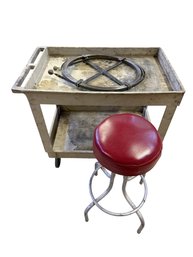 Shop Cart And Stool