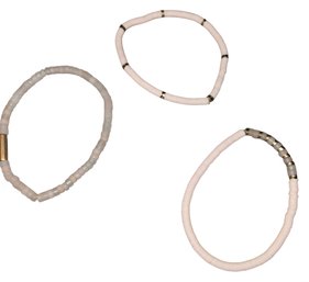 3 Pink Heshi Bead Bracelets