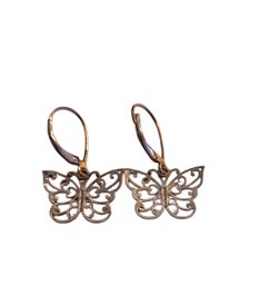 2 Tone Butterfly Earrings