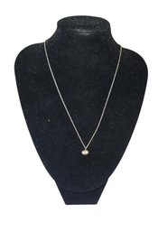 Flower Pendant Necklace Marked 925