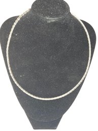 Milor Silver Twisted Necklace Marked 925