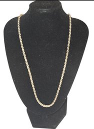 Sterling Silver Rope Chain, Marked 925