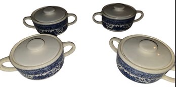 Vintage Willow Sugar Bowl With Lid.