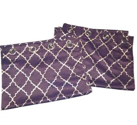 Purple & Silver Blackout  Curtains