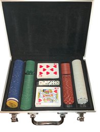 Poker Set With Aluminum Carrying Case