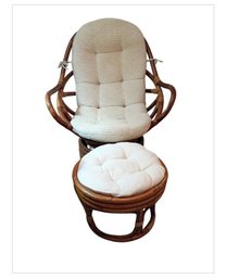 Lounge Swivel Rocking Rattan Chair