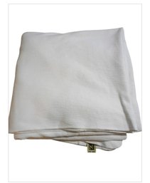 100% Cotton, White Full Size Blanket