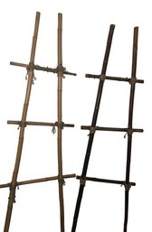 2-bamboo Trellis, Also Referred To As A Bamboo Ladder Or Plant Support.