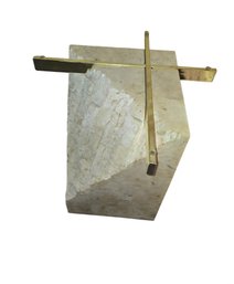 2-Art Deco Style Tessellated Mactan  Brass Console Table Base, Designed To Hold A G