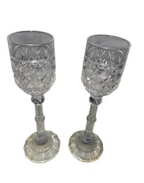 2- Clear Glass Water Goblets