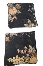 2- Small Throw Pillows With Floral Print