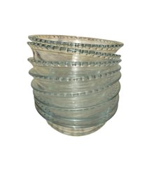 Vintage Anchor Hocking Olivia-Isabella Pattern Glass Bowls.