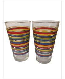Glasses With Colored Stripes