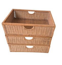 Vintage  Wicker And Rattan Drawers