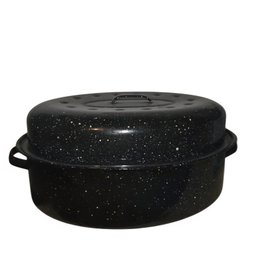 Granite Ware Oval Covered Roaster.
