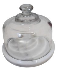 Marble Cheese Cloche And Glass Dome