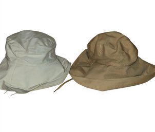 2- Cotton And Linen Blend Sun Hats With Wide, Crushable Brims.