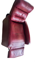 Red Leather Recliner Chair