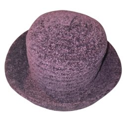 Betmar New York 100% Wool Cloche Bucket Hat In A Purple/burgundy Color.