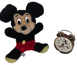 Vintage Mickey Mouse & Clock
